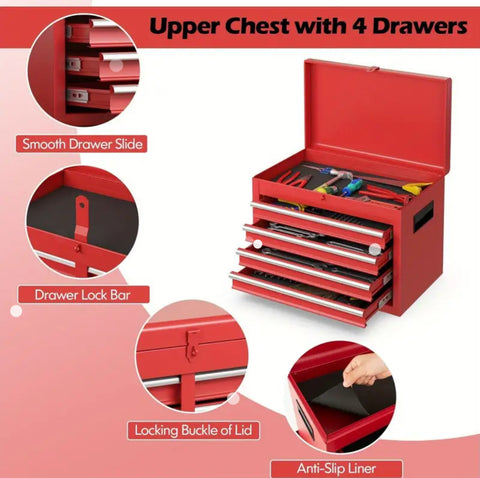 Image of 5-Drawer Rolling Tool Chest High Capacity Tool Storage Cabinet