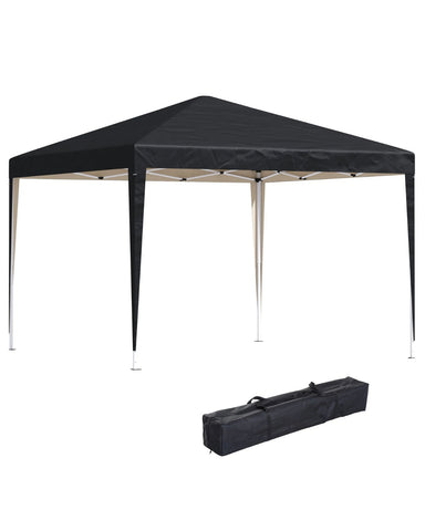 Image of 3 x 3m Garden Pop Up Gazebo Marquee Party Tent Wedding Canopy Black