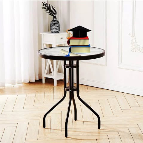 Image of TEMPERED GLASS BISTRO TABLE