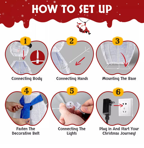 Image of Set of 3 Christmas Snowman LED