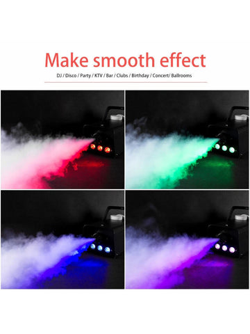 Image of 500W Party Smoke Machine with RGB LED Light Wireless Remote DJ Disco Fog Machine