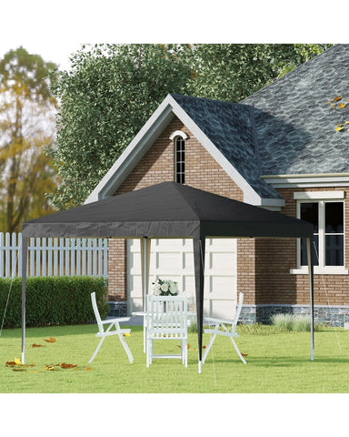 Image of 3 x 3m Garden Pop Up Gazebo Marquee Party Tent Wedding Canopy Black