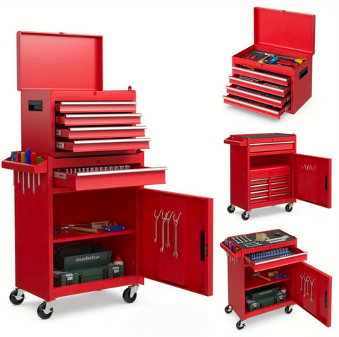 Image of 5-Drawer Rolling Tool Chest High Capacity Tool Storage Cabinet