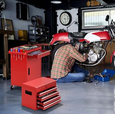 Image of 5-Drawer Rolling Tool Chest High Capacity Tool Storage Cabinet