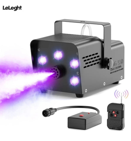 Image of 500W Party Smoke Machine with RGB LED Light Wireless Remote DJ Disco Fog Machine
