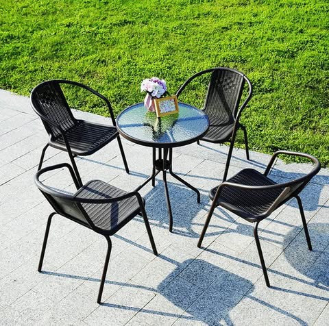 Image of TEMPERED GLASS BISTRO TABLE