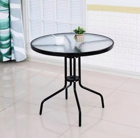 Image of TEMPERED GLASS BISTRO TABLE