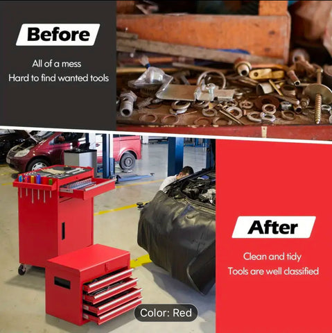 Image of 5-Drawer Rolling Tool Chest High Capacity Tool Storage Cabinet