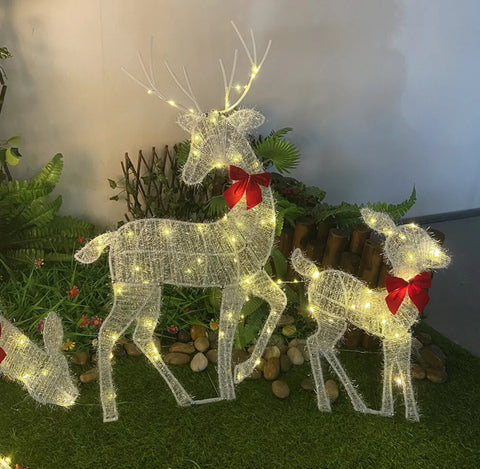 Image of Christmas Decoration Reindeer Family Set Of 3