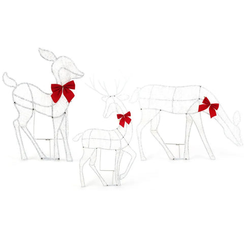 Image of Christmas Decoration Reindeer Family Set Of 3