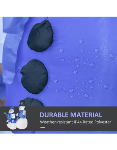 Image of Inflatable Snowman Family Christmas 4FT Blow Up LED Lights Xmas Decor HOMCOM