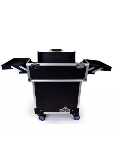 Image of Cosmetic Makeup Beauty Nail Salon Hairdresser Trolley Case Pink or Black