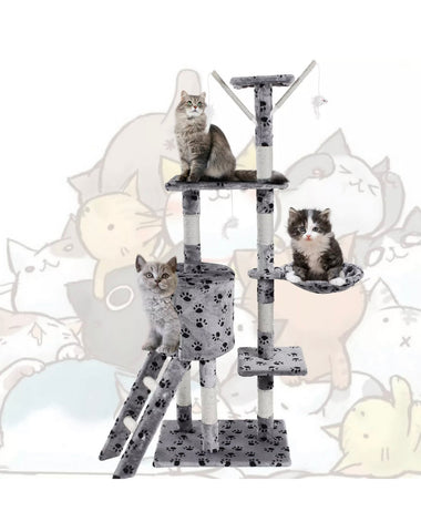 Image of Deluxe Scratching Scratch Post Kitten Cat Climbing Frame