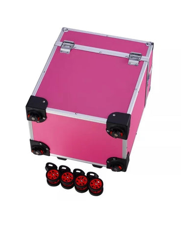 Image of Cosmetic Makeup Beauty Nail Salon Hairdresser Trolley Case Pink or Black
