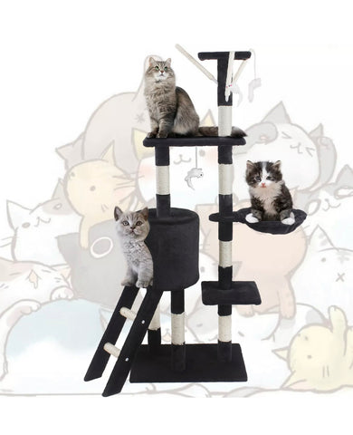 Image of Deluxe Scratching Scratch Post Kitten Cat Climbing Frame
