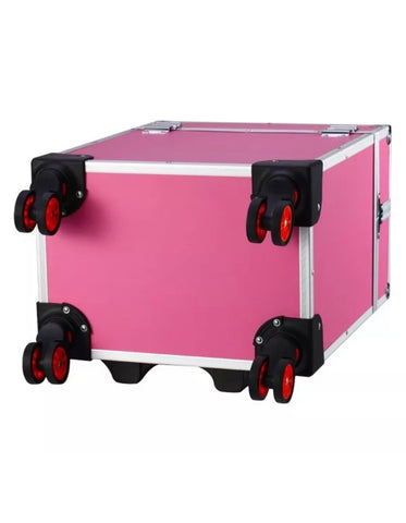 Image of Cosmetic Makeup Beauty Nail Salon Hairdresser Trolley Case Pink or Black