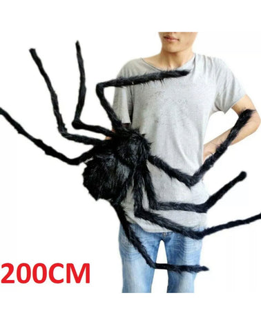 Image of Giant 6.5FT / 2M Large Black Spider Halloween Decoration Haunted House