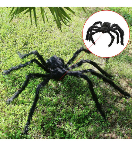 Image of Giant 6.5FT / 2M Large Black Spider Halloween Decoration Haunted House
