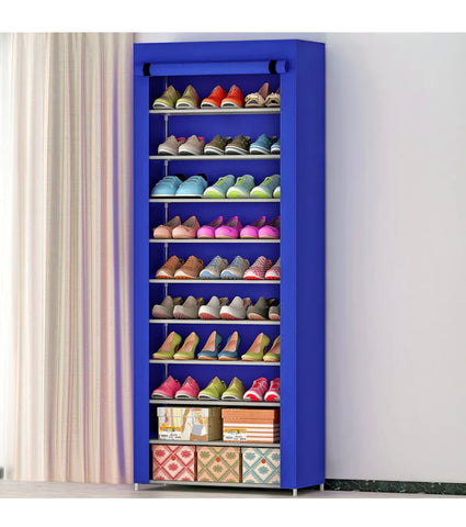 Image of Shoe Rack Storage Organiser Cabinet Stand Dustproof 27 Pairs 10 Tier Shoes