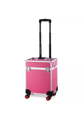 Image of Cosmetic Makeup Beauty Nail Salon Hairdresser Trolley Case Pink or Black