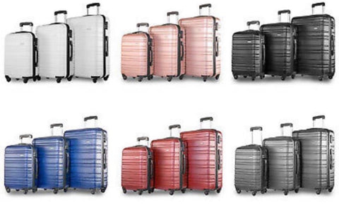 Image of Rose Gold Hard Suitcase Luggage Set of 3 Trolley Case