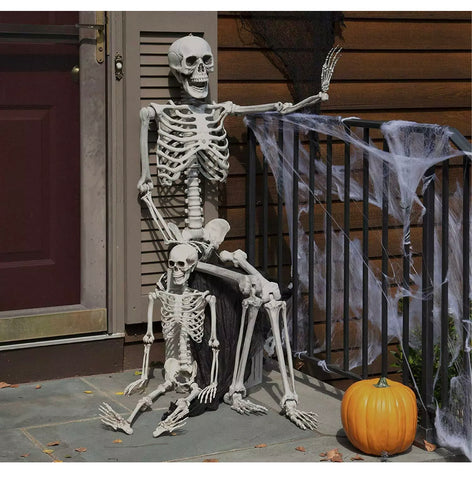 Image of Giant Life Size Skeleton 165cm Posable Full Decoration Party Halloween