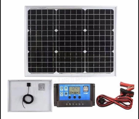 Image of Solar Panel Kit 30W 12V for a motorhome, caravan, camper, boat