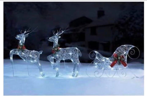 Image of CHRISTMAS REINDEERS & SLEIGH SET