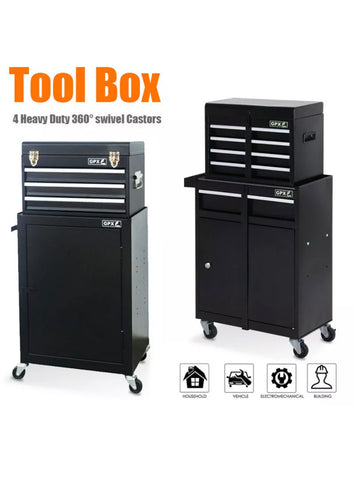 Image of PORTABLE LARGE TOOL CHEST TOP CABINET TOP BOX AND GARAGE STORAGE ROLL CABINET