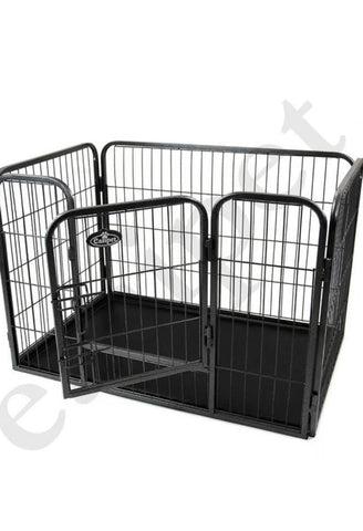 Image of Heavy Duty Puppy Playpen Run Crate Enclosure Whelping Dog Cage inc Floor
