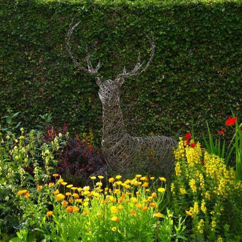 Image of 1.9m Wicker Reindeer LED Light Figure - Warm White