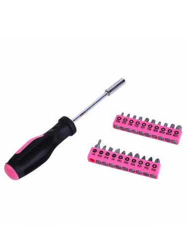 Image of 39 piece Pink DIY Tool Kit Set