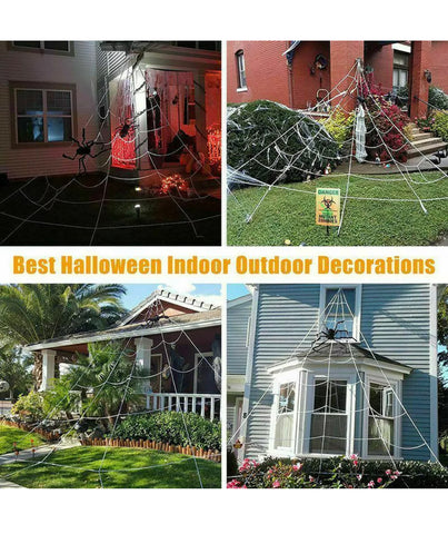 Image of Giant 6.5FT / 2M Large Black Spider Halloween Decoration Haunted House