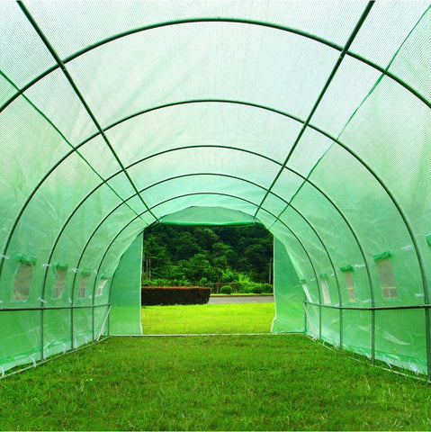 Image of 6M X 3M Heavy Duty Fully Galvanised Steel Frame Polytunnel Greenhouse