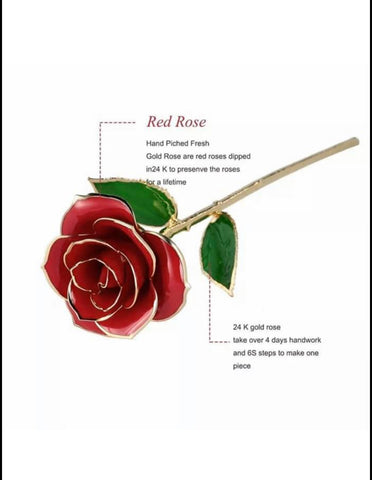 Image of 24K Gold Dipped 100% Real Forever Rose Flower