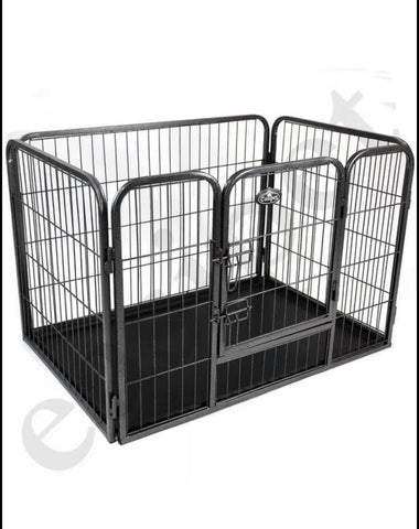 Image of Heavy Duty Puppy Playpen Run Crate Enclosure Whelping Dog Cage inc Floor