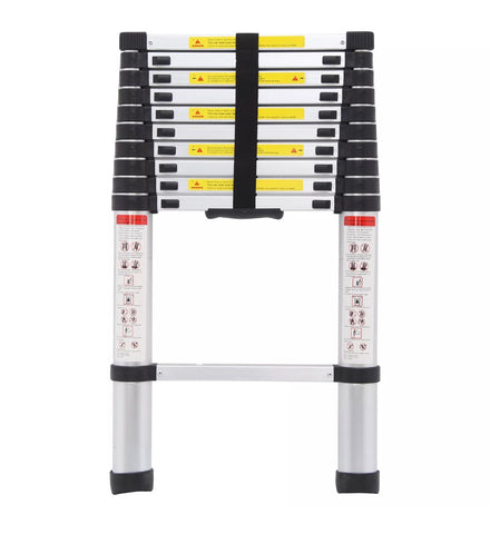 Image of 3.2m Portable Heavy Duty Aluminium Telescopic Ladder Extendable