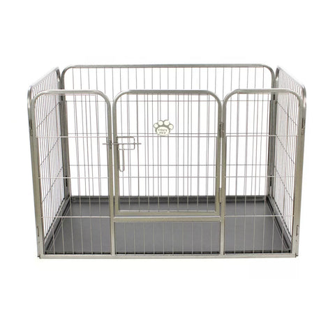 Image of Heavy Duty Puppy Playpen Run Crate Enclosure Whelping Dog Cage inc Floor