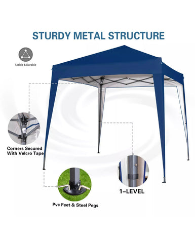 Image of 2x2m Pop up Outdoor Garden Marquee Canopy