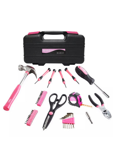Image of 39 piece Pink DIY Tool Kit Set