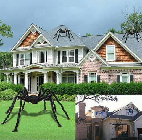 Image of Giant 6.5FT / 2M Large Black Spider Halloween Decoration Haunted House