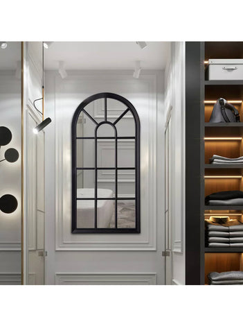 Image of Window Style Mirror Home Decoration Wall Mounted