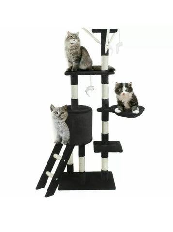 Image of Deluxe Scratching Scratch Post Kitten Cat Climbing Frame