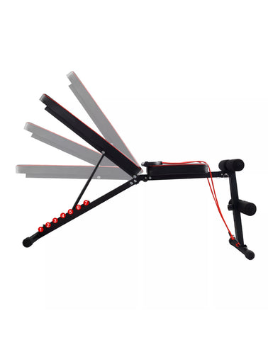 Image of Foldable Weight Bench Press With Free Resistant Bands
