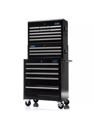 Image of HEAVY DUTY PROFESSIONAL 17 DRAWER TOOL CHEST, MIDDLE & CABINET