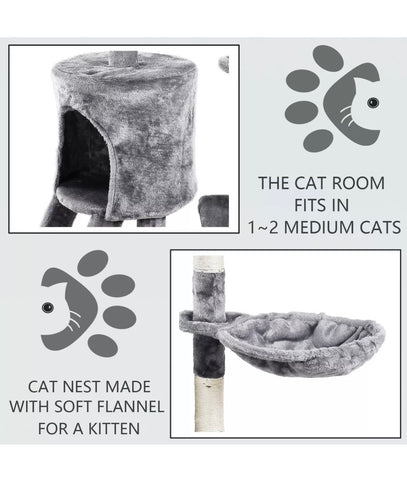 Image of Deluxe Scratching Scratch Post Kitten Cat Climbing Frame