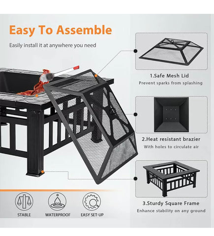 Image of 3in1 Outdoor Fire Pit BBQ