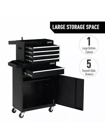 Image of PORTABLE LARGE TOOL CHEST TOP CABINET TOP BOX AND GARAGE STORAGE ROLL CABINET