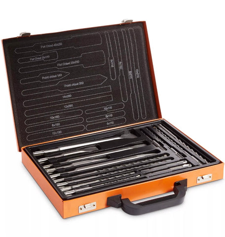 Image of 17 PIECE SDS PLUS DRILL BIT & CHISEL SET