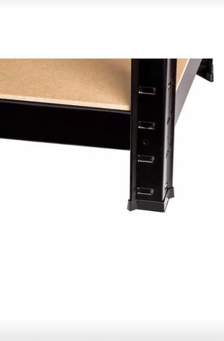 Image of Heavy Duty Black Metal Garage Shelving Racking Unit Storage Rack 180 x 90 x 40cm
